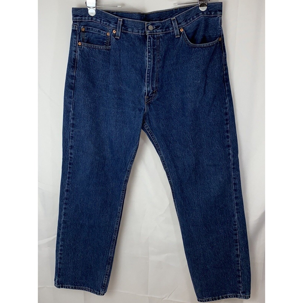 Levi's 505 Blue Regular Fit Straight Leg Men's Red Tab Jeans Size 40 X 32